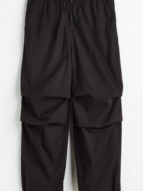 Black H&M (Divided) Parachute Pants, Size S